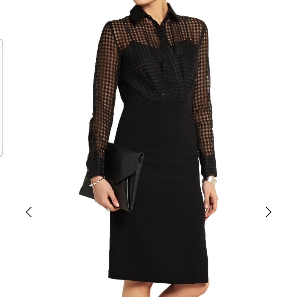 Preloved Altuzzura sheer gingham dress, size 42